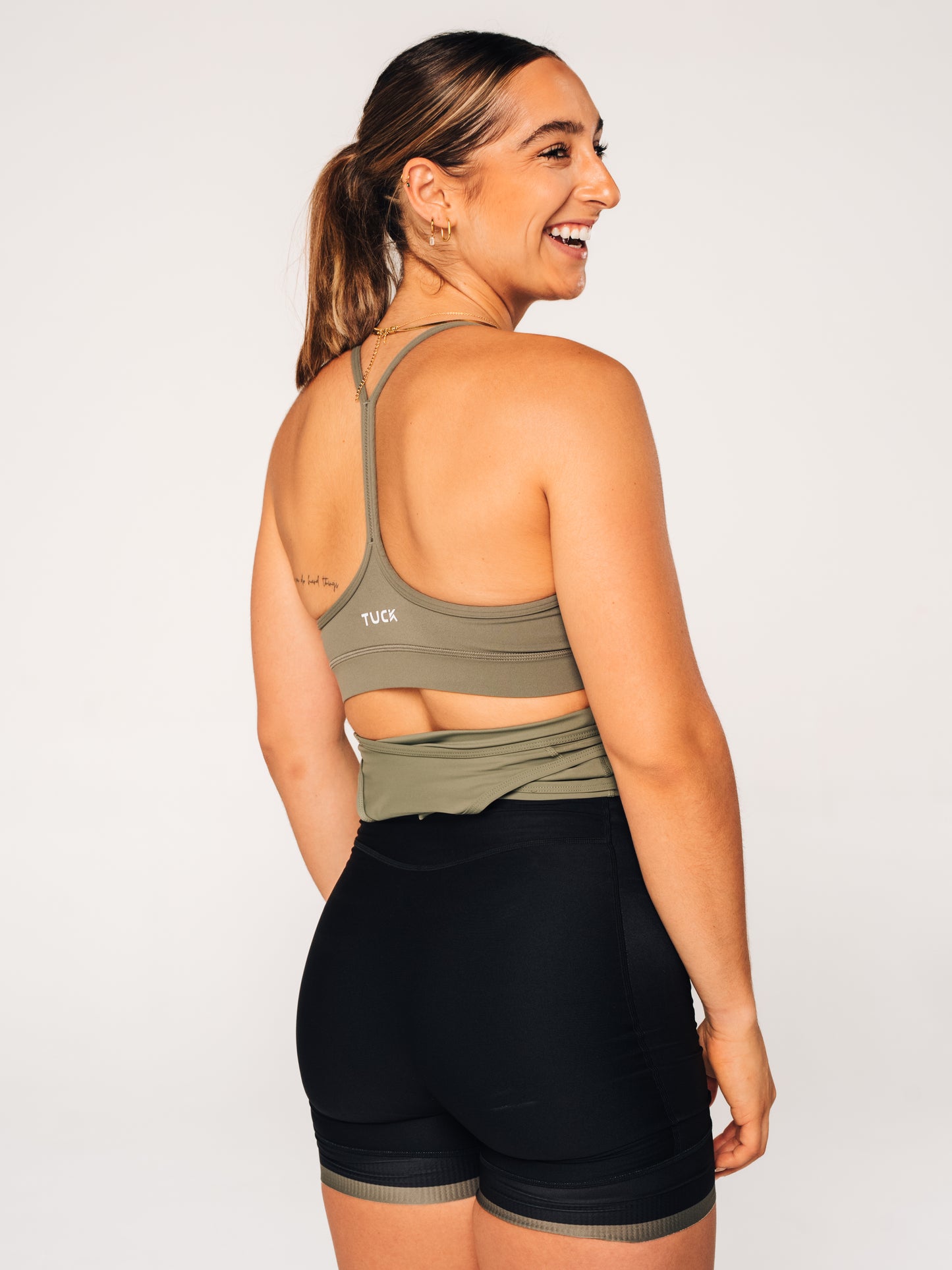 TUCK No-Show Crop Bra