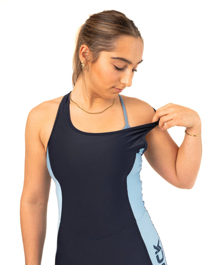 TUCK No-Show Crop Bra - Sky Blue