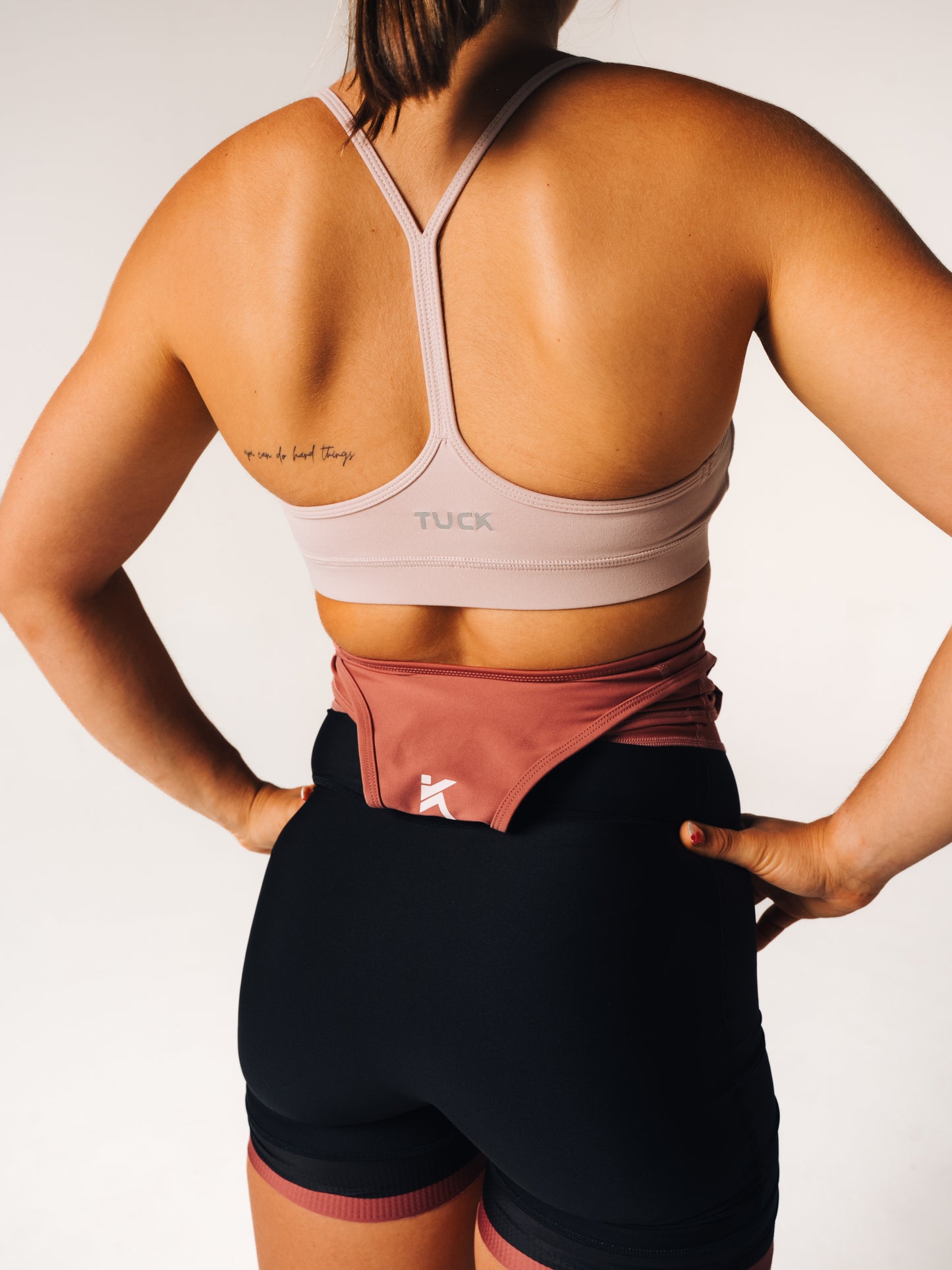 TUCK No-Show Crop Bra - Dusty Rose