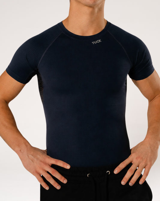 Regulate UPF50+ Base Layer - Mens Short Sleeve - Navy