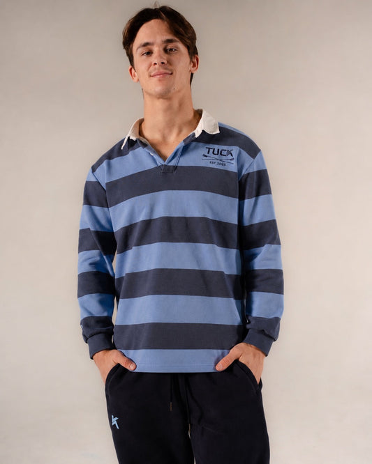 TUCK Club Rugby Jersey - Unisex / Slate Navy Stripe