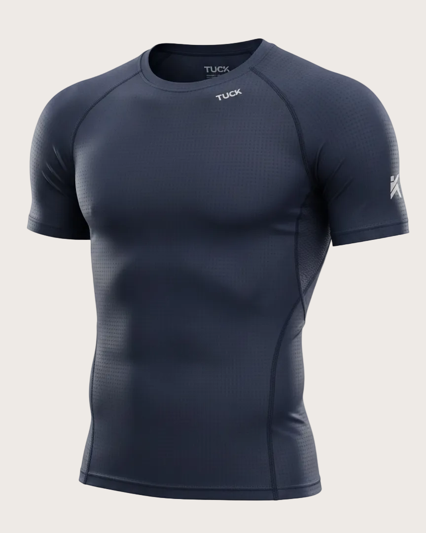Regulate UPF50+ Base Layer - Mens Short Sleeve - Navy
